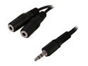 Rosewill - 3.5mm Stereo Splitter cable (6 INCHES) 