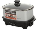 West Bend 84905 Stainless Steel 5 Qt. Oblong Slow Cooker 