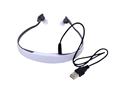 High Quality Rechargeable Sports Bluetooth Headphone/Sport Bluetooth Headphone Earphone Stereo Headset Handsfree for iPhone Samsung HTC Nokia BlackBerry All Mobile Phones to Listen Music- White 