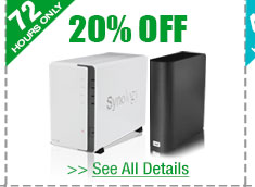 72 HOURS ONLY! 20% OFF SELECT NETWORK ATTACHED STORAGE!*