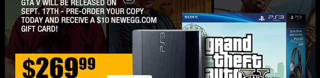 GTA V will be released on Sept. 17th - pre-order your copy today and receive a $10 Newegg.com gift card!