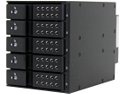 iStarUSA BPN-DE350SS-BLACK 3x5.25" to 5x3.5" SAS/SATA 6.0 Gb/s Trayless Hot-Swap Cage - Black