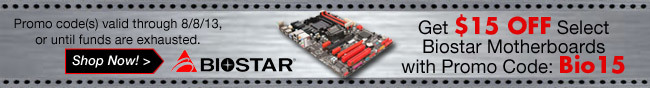 Biostar - Get $15 Off Select Biostar Motherboards with Promo Code Bio15