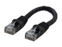 Coboc CY-CAT6-0.5-BK 0.5ft. 24AWG Snagless Cat 6 Black Color 550MHz UTP Ethernet Stranded Copper Patch cord /Molded Network lan Cable 