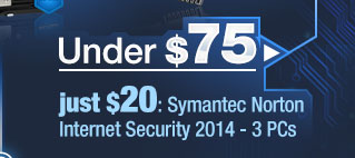 UNDER $75. just $20: Symantec Norton Internet Security 2014 - 3 PCs