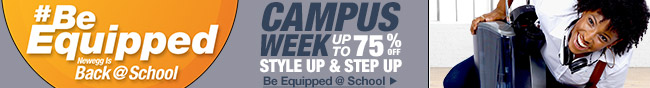 Campus week. Up to 75% off.