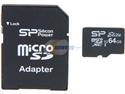 Silicon Power Elite 64GB MicroSDXC UHS-I Card Class 10 Full-HD Video Recording Performance 50MB/s