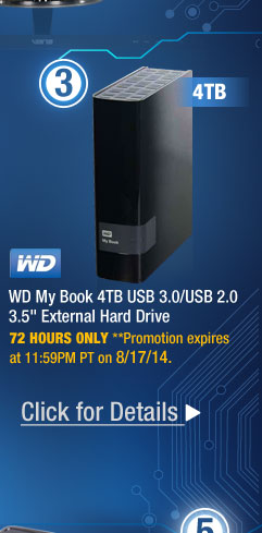 WD My Book 4TB USB 3.0/USB 2.0 3.5" External Hard Drive