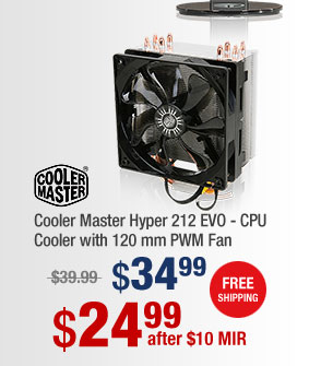 Cooler Master Hyper 212 EVO - CPU Cooler with 120 mm PWM Fan