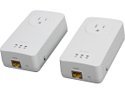 ZyXEL 600 Mbps Powerline AV2 Gigabit Pass-Thru Adapter, Starter Kit - 2 Units