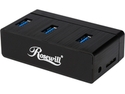 Rosewill RHB-420 Aluminum Mini USB 3.0 3-PORT Hub Plus 2.5” SATA I/II/III (6.0Gb/s) SSD/HDD Adapter