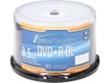 Optical Quantum 8.5GB 8X DVD+R DL White Inkjet Hub Printable 50 Packs Spindle Disc Model OQDPRDL08WIP-H