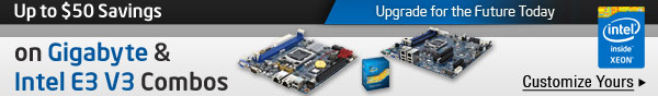 Intel - Up to $50 Savings on Gigabyte & Intel E3 V3 Combos