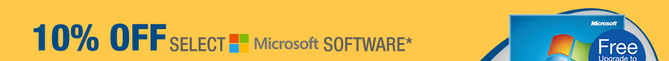 10% OFF SELECT MICROSOFT SOFTWARE*