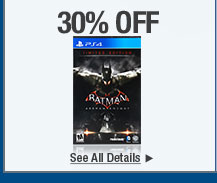 30% OFF SELECT GAMES & ACCESSORIES*