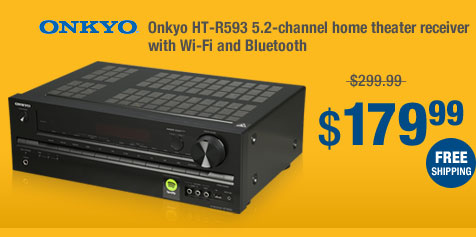 Onkyo HT-R593 5.2-channel home theater receiver with Wi-Fi and Bluetooth