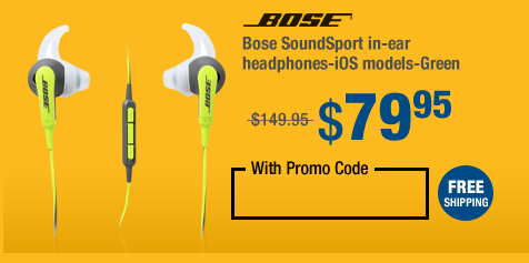 Bose SoundSport in-ear headphones-iOS models-Green