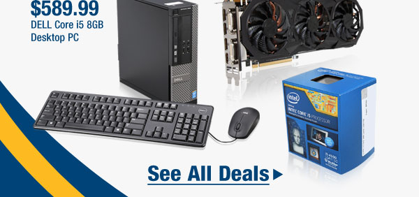 $589.99 DELL Core i5 8GB Desktop PC