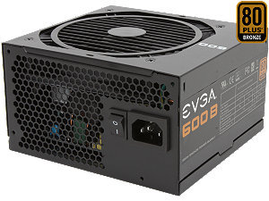 EVGA 600 B 80 PLUS BRONZE Certified 600W 3 Year Warranty Power Supply