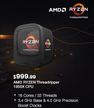 AMD RYZEN Threadripper 1950X 16-Core/32 Threads CPU