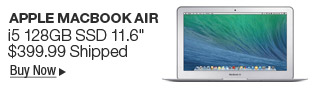 Newegg Flash  Apple MacBook Air i5 128GB SSD 11.6"