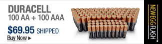 Newegg Flash  Duracell 100AA & 100AAA