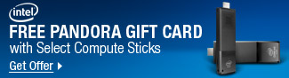 Intel - Free Pandora Gift Card with Select compute Sticks