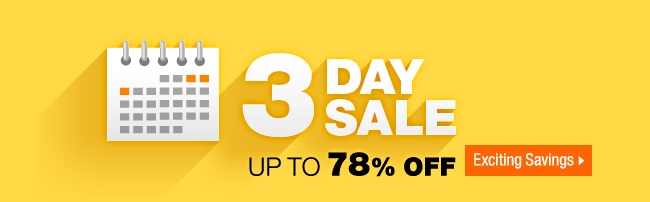 3-DAY SALE. Up to 78% Off