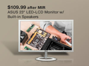 ASUS 23" LED-LCD Monitor w/ Built-in Speakers