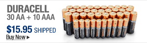 Newegg Flash - Duracell 30 AA + 10 AAA