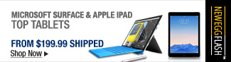 Newegg Flash  Microsoft Surface & Apple iPad Top Tablets