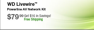 WD Livewire Powerline AV Network Kit