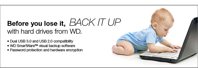 Before you lose it, BACK IT UP with hard drives from WD.