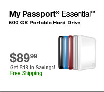 My Passport Essential 500GB Portable Hard Drive