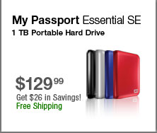 My Passport Essential SE 1TB Portable Hard Drive