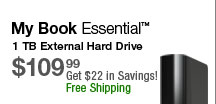 My Book Essential 1TB External Hard Drive