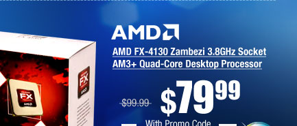 AMD FX-4130 Zambezi 3.8GHz Socket AM3+ Quad-Core Desktop Processor