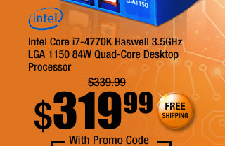 Intel Core i7-4770K Haswell 3.5GHz LGA 1150 84W Quad-Core Desktop Processor