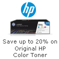 Save Up To 20% On Original HP Color Toner.