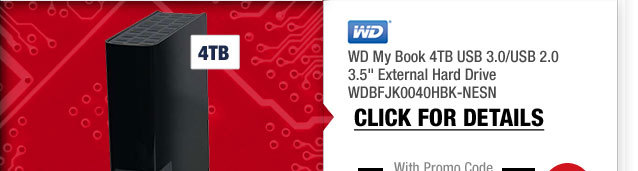 WD My Book 4TB USB 3.0/USB 2.0 3.5" External Hard Drive WDBFJK0040HBK-NESN