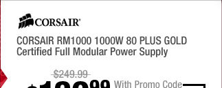 CORSAIR RM1000 1000W 80 PLUS GOLD Certified Full Modular Power Supply 