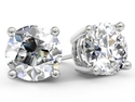 Sight Holder Diamonds 2.00CTW Created Diamond Studs Earring in Solid 14K White Gold