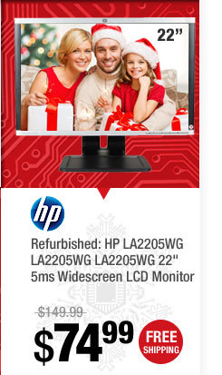 Refurbished: HP LA2205WG LA2205WG LA2205WG 22" 5ms Widescreen LCD Monitor