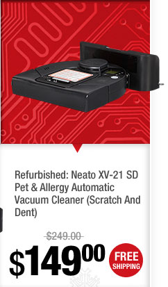 Refurbished: Neato XV-21 SD Pet & Allergy Automatic Vacuum Cleaner (Scratch And Dent)