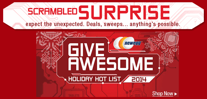 SCRAMBLED SURPRISE. expect the unexpected. deals, sweeps...anything’s possible.