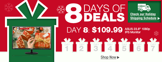 8 days of deals. Day 8: $109.99 LG 23" 1080p IPS Monitor