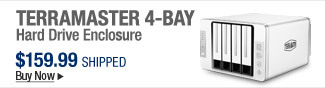 Newegg Flash  TerraMaster 4-Bay Hard Drive Enclosure