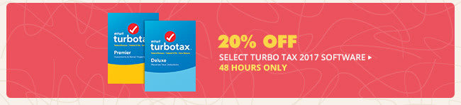 20% Off Select Turbo Tax 2017 Software*