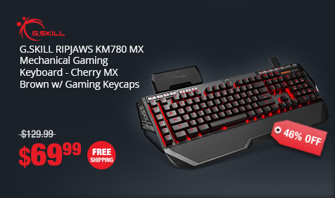 G.SKILL RIPJAWS KM780 MX Mechanical Gaming Keyboard - Cherry MX Brown w/ Gaming Keycaps