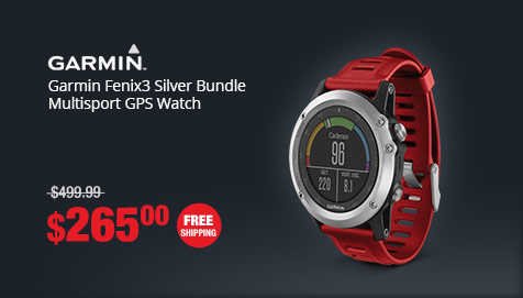 Garmin Fenix3 Silver Bundle Multisport GPS Watch